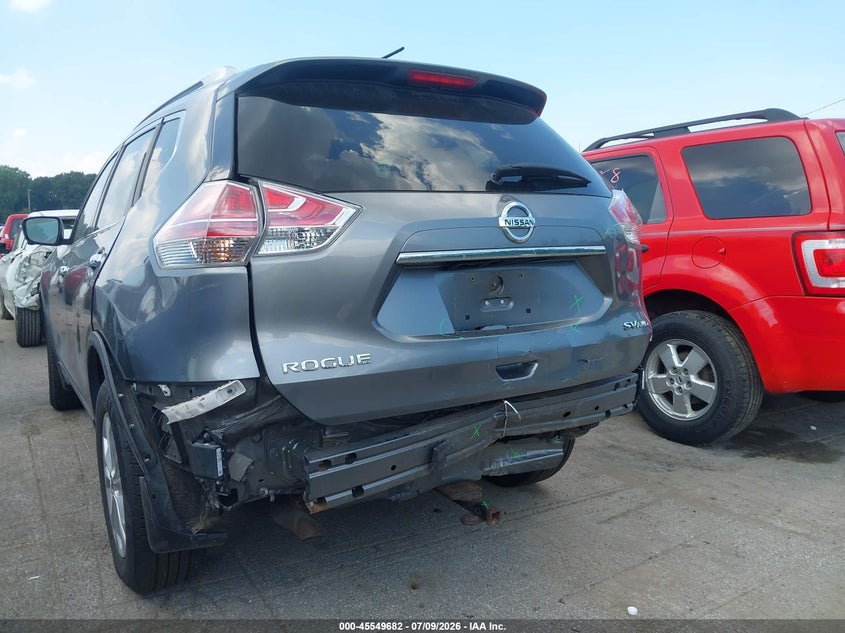 2016 Nissan Rogue VIN KNMAT2MV4GP651629 IAAI salvage auction — REAR END, Salvage (Ohio), sold $450 on 2026-07-28 (photo 6)