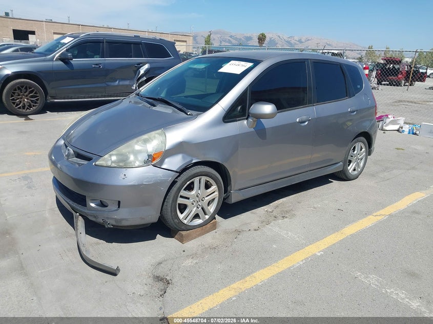 2008 Honda Fit VIN JHMGD38688S047854 IAAI salvage auction — LEFT FRONT, Salvage (California), sold $325 on 2026-07-29 (photo 2)