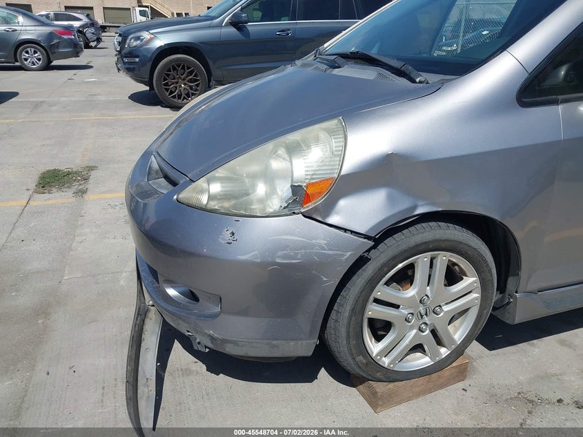 2008 Honda Fit VIN JHMGD38688S047854 IAAI salvage auction — LEFT FRONT, Salvage (California), sold $325 on 2026-07-29 (photo 6)