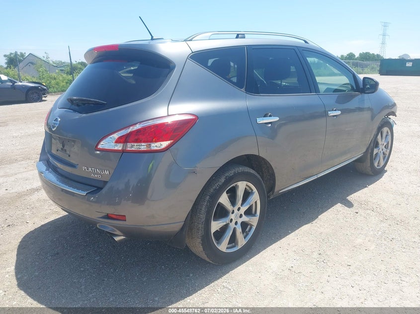 2013 Nissan Murano VIN JN8AZ1MW5DW323191 IAAI salvage auction — FRONT END, Junk Bill Of Sale Mv2459 (Wisconsin), sold $375 on 2026-07-28 (photo 4)