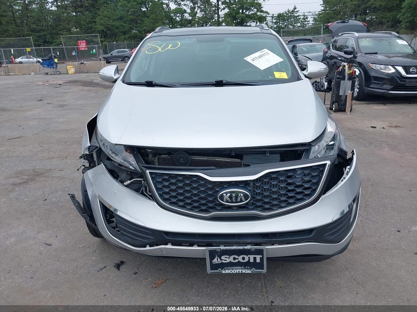 2012 Kia Sportage VIN KNDPCCA68C7171598 IAAI salvage auction — FRONT END, Salvage Title, sold $1,050 on 2026-09-22 (photo 6)