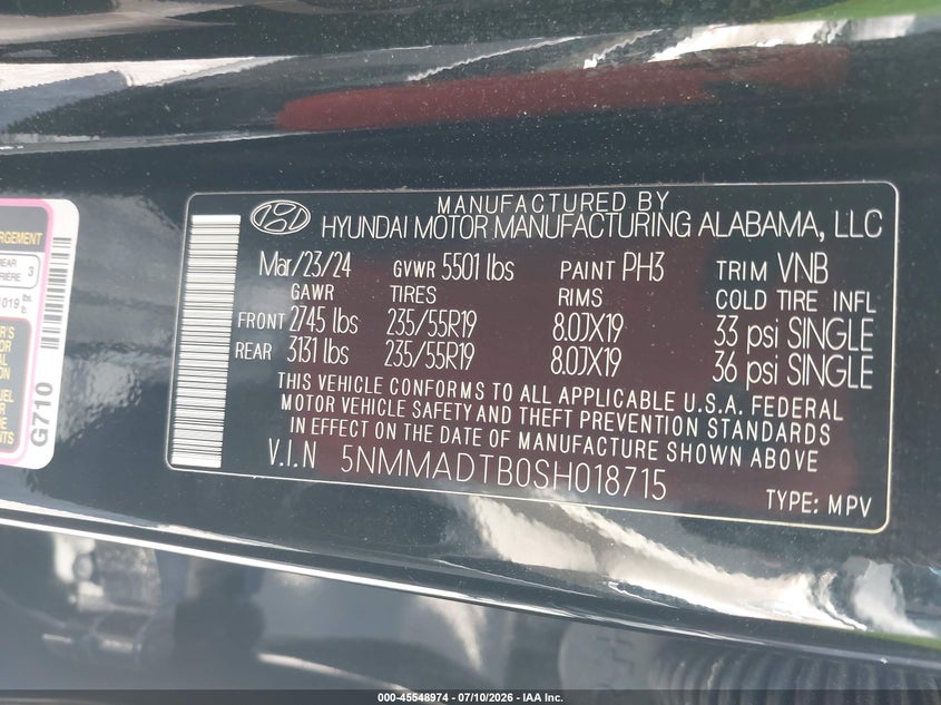 2025 Genesis Gv70 VIN 5NMMADTB0SH018715 IAAI salvage auction — FRONT END, Salvage Title, sold $10,200 on 2026-09-03 (photo 9)
