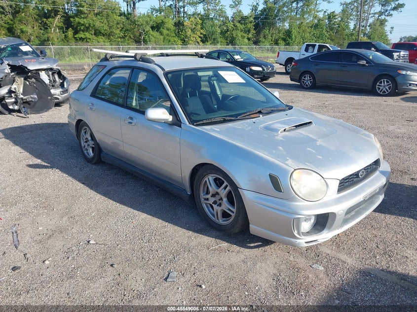 2002 Subaru Impreza VIN JF1GG29602G830328 IAAI salvage auction — STORM DAMAGE, Rebuildable (Florida), sold $875 on 2026-07-28 (photo 1)