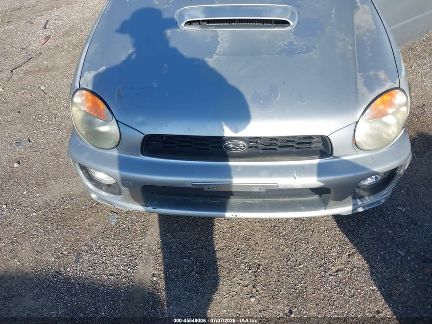 2002 Subaru Impreza VIN JF1GG29602G830328 IAAI salvage auction — STORM DAMAGE, Rebuildable (Florida), sold $875 on 2026-07-28 (photo 6)