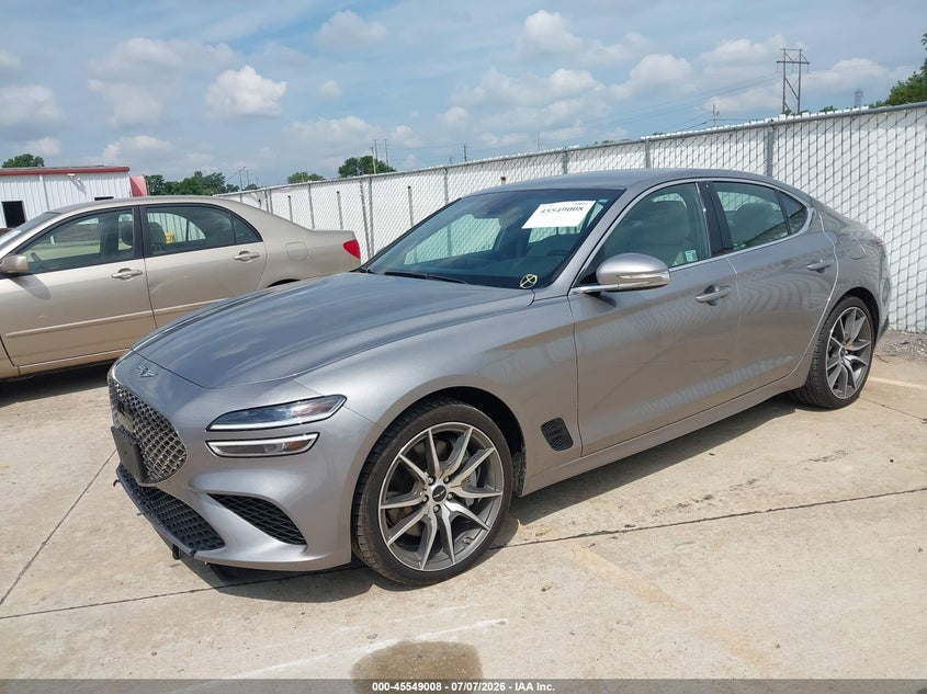 2025 Genesis G70 VIN KMTG34SCXSU153681 IAAI salvage auction — FRONT END, Enterprise Vehicles Clear Only (South Dakota), sold $15,100 on 2026-07-21 (photo 2)