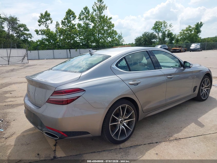 2025 Genesis G70 VIN KMTG34SCXSU153681 IAAI salvage auction — FRONT END, Enterprise Vehicles Clear Only (South Dakota), sold $15,100 on 2026-07-21 (photo 4)