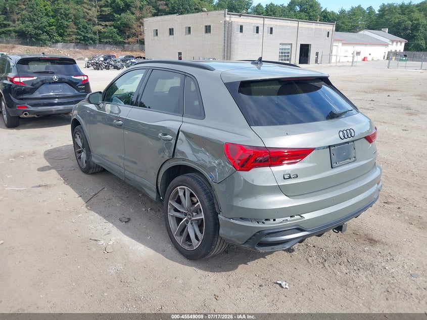 2022 Audi Q3 VIN WA1EECF39N1052877 IAAI salvage auction — LEFT REAR, Salvage (Idaho), sold $14,050 on 2026-08-14 (photo 3)
