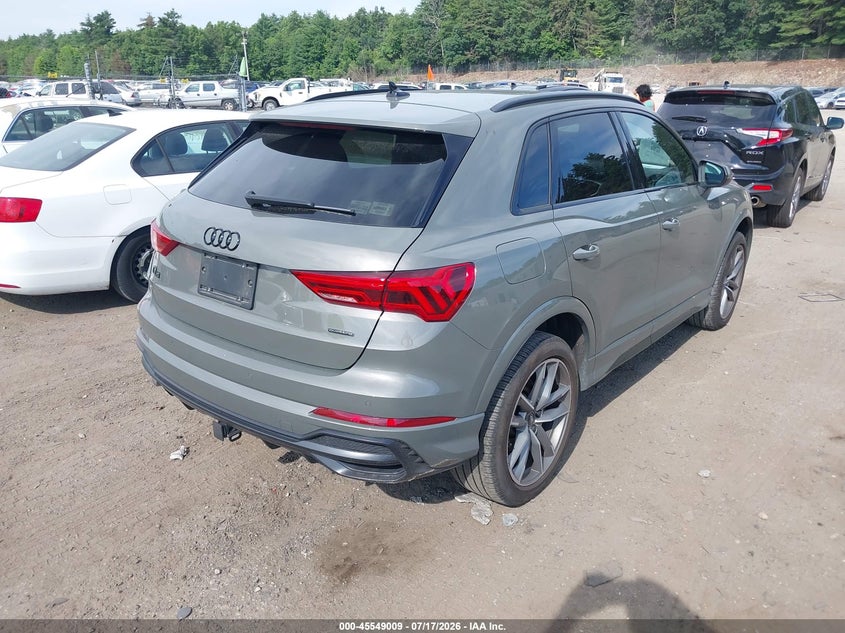 2022 Audi Q3 VIN WA1EECF39N1052877 IAAI salvage auction — LEFT REAR, Salvage (Idaho), sold $14,050 on 2026-08-14 (photo 4)