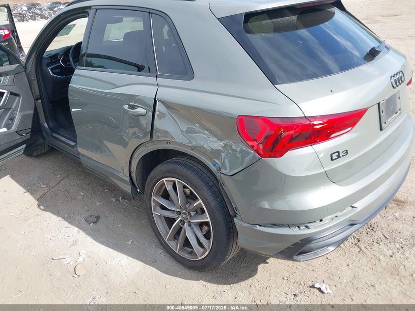 2022 Audi Q3 VIN WA1EECF39N1052877 IAAI salvage auction — LEFT REAR, Salvage (Idaho), sold $14,050 on 2026-08-14 (photo 6)
