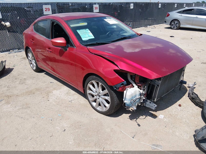 2014 Mazda 3 VIN JM1BM1V38E1165530 IAAI salvage auction — FRONT END, Original (Texas), sold $1,550 on 2026-08-19 (photo 1)
