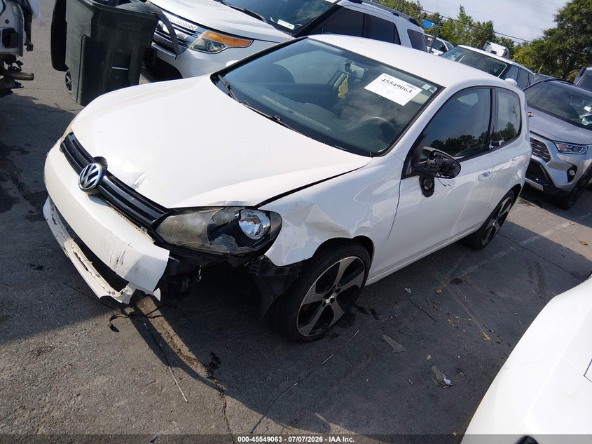 2011 Volkswagen Golf VIN WVWAA7AJXBW336367 IAAI salvage auction — LEFT FRONT, Salvage (North Carolina), sold $475 on 2026-07-16 (photo 2)