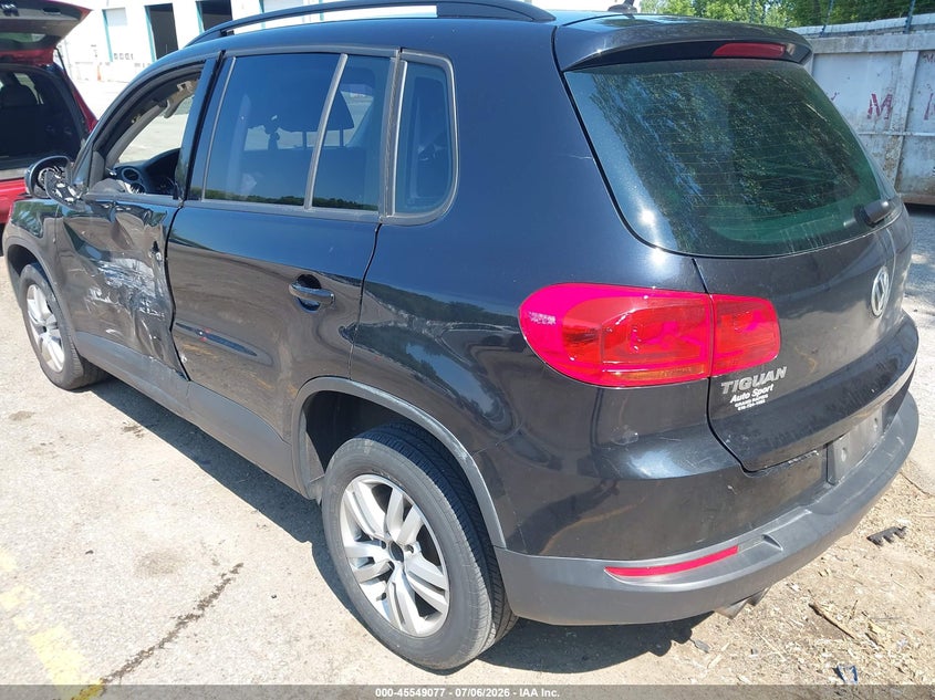 2016 Volkswagen Tiguan VIN WVGBV7AX7GW578100 IAAI salvage auction — LEFT SIDE, Salvage Title, sold $2,000 on 2026-08-17 (photo 3)