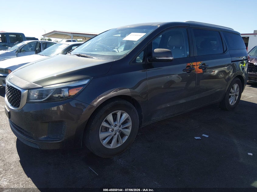 2016 Kia SEDONA VIN KNDMB5C10G6178673 IAAI salvage auction — NORMAL WEAR, Salvage Title, sold $600 on 2026-07-24 (photo 2)