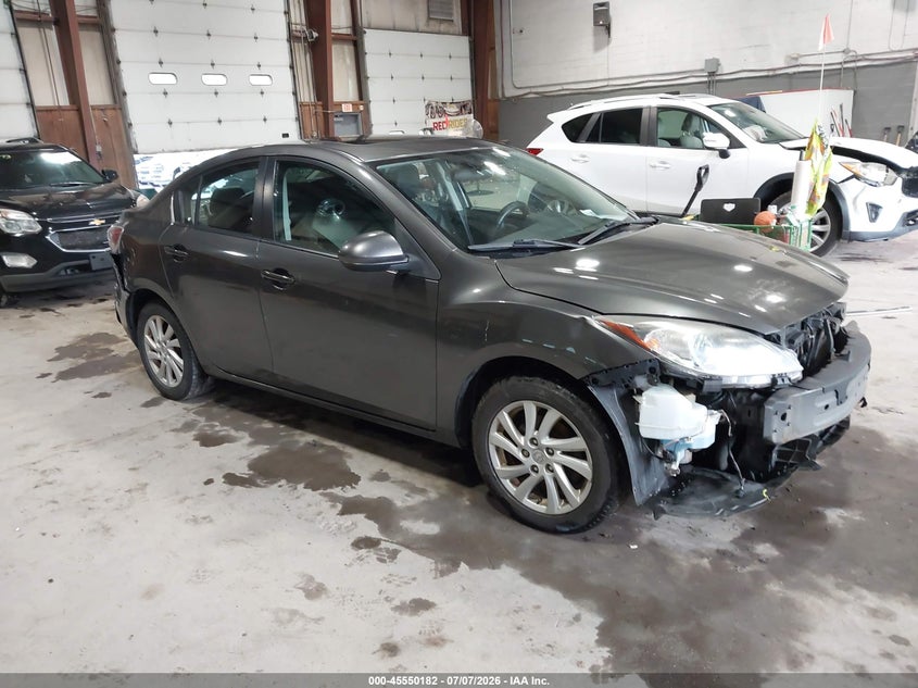 2012 Mazda 3 VIN JM1BL1W85C1659936 IAAI salvage auction — LEFT FRONT, Mv-907A (New York), sold $450 on 2026-07-17 (photo 1)