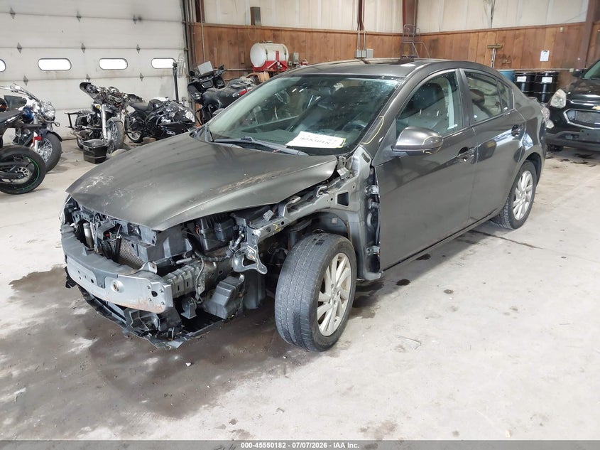 2012 Mazda 3 VIN JM1BL1W85C1659936 IAAI salvage auction — LEFT FRONT, Mv-907A (New York), sold $450 on 2026-07-17 (photo 2)