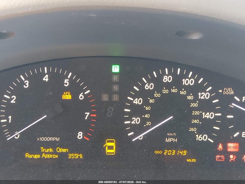 2005 Lexus Ls 430 VIN JTHBN36F255005023 IAAI salvage auction — FRONT END, Salvage (Nevada), sold $25 on 2026-07-24 (photo 7)
