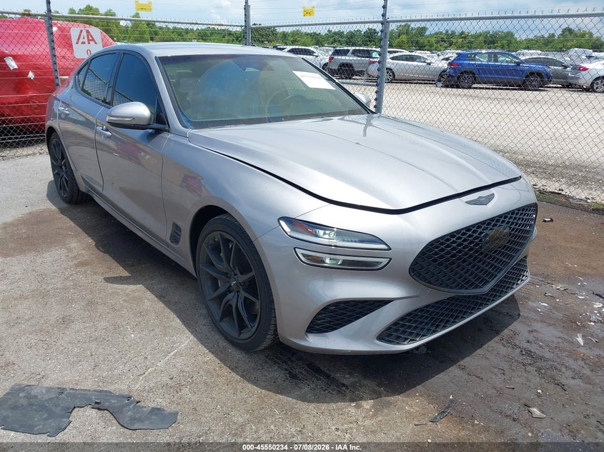 2025 Genesis G70 VIN KMTG34SC7SU148793 IAAI salvage auction — WATER/FLOOD, Salvage Title, sold $13,500 on 2026-09-08 (photo 1)