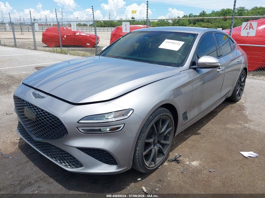 2025 Genesis G70 VIN KMTG34SC7SU148793 IAAI salvage auction — WATER/FLOOD, Salvage Title, sold $13,500 on 2026-09-08 (photo 2)