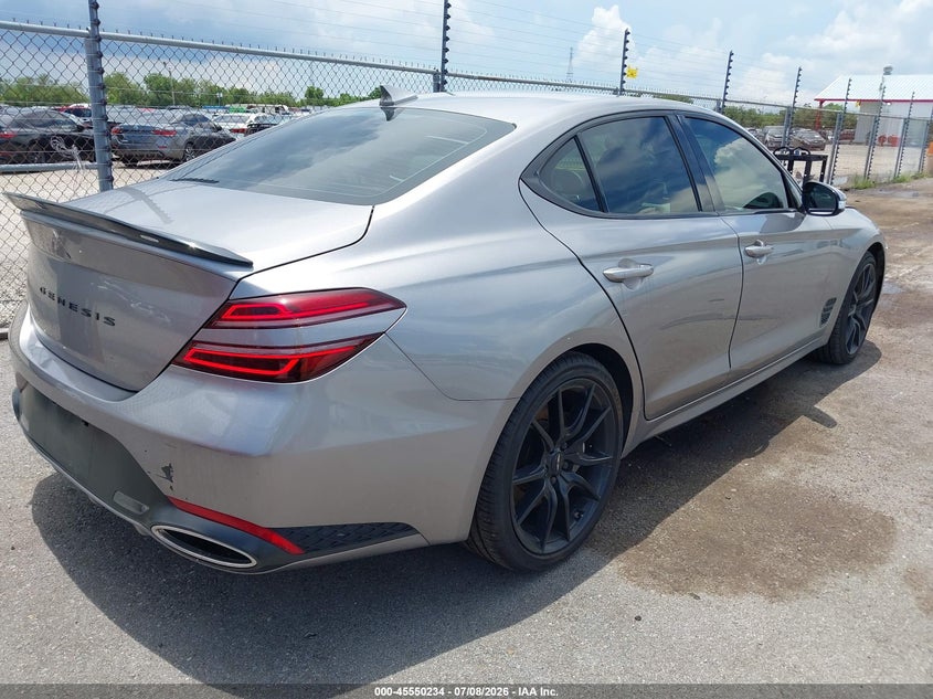 2025 Genesis G70 VIN KMTG34SC7SU148793 IAAI salvage auction — WATER/FLOOD, Salvage Title, sold $13,500 on 2026-09-08 (photo 4)