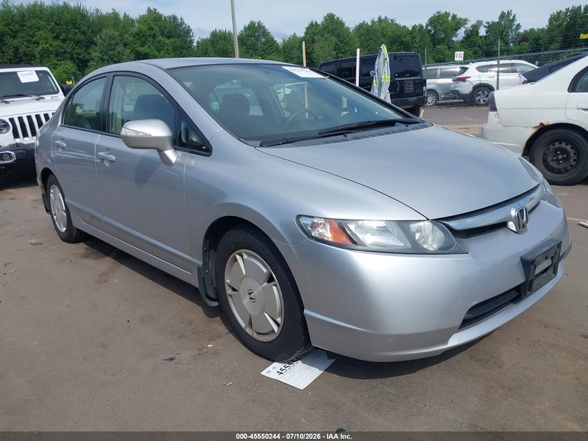 2008 Honda Civic hybrid VIN JHMFA362X8S009675 IAAI salvage auction — NORMAL WEAR, Clear (Connecticut), sold $350 on 2026-07-16 (photo 1)