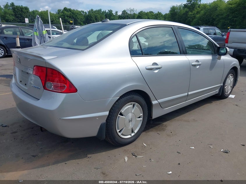 2008 Honda Civic hybrid VIN JHMFA362X8S009675 IAAI salvage auction — NORMAL WEAR, Clear (Connecticut), sold $350 on 2026-07-16 (photo 4)