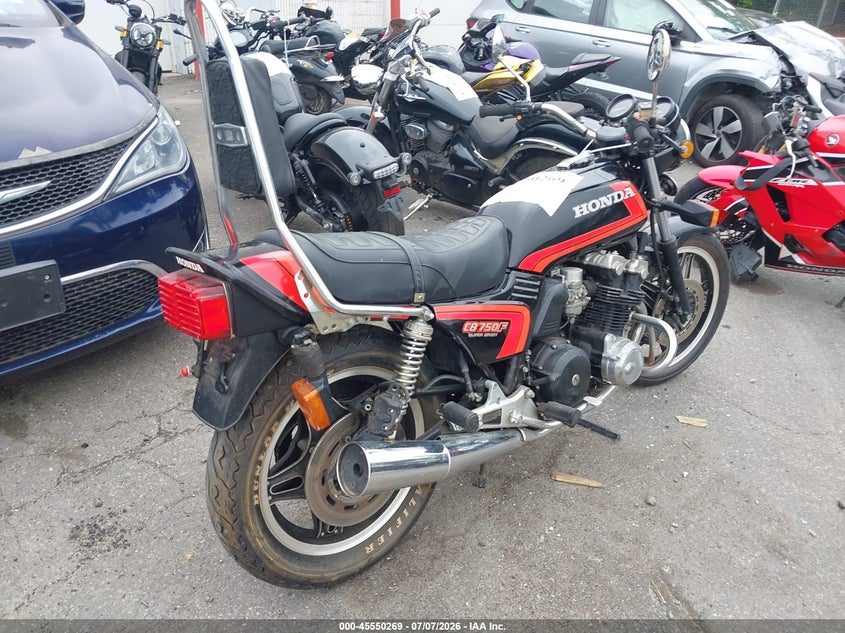 1982 Honda Cb750 VIN JH2RC0403CM301598 IAAI salvage auction — NORMAL WEAR, Clear (New York), sold $275 on 2026-07-21 (photo 4)