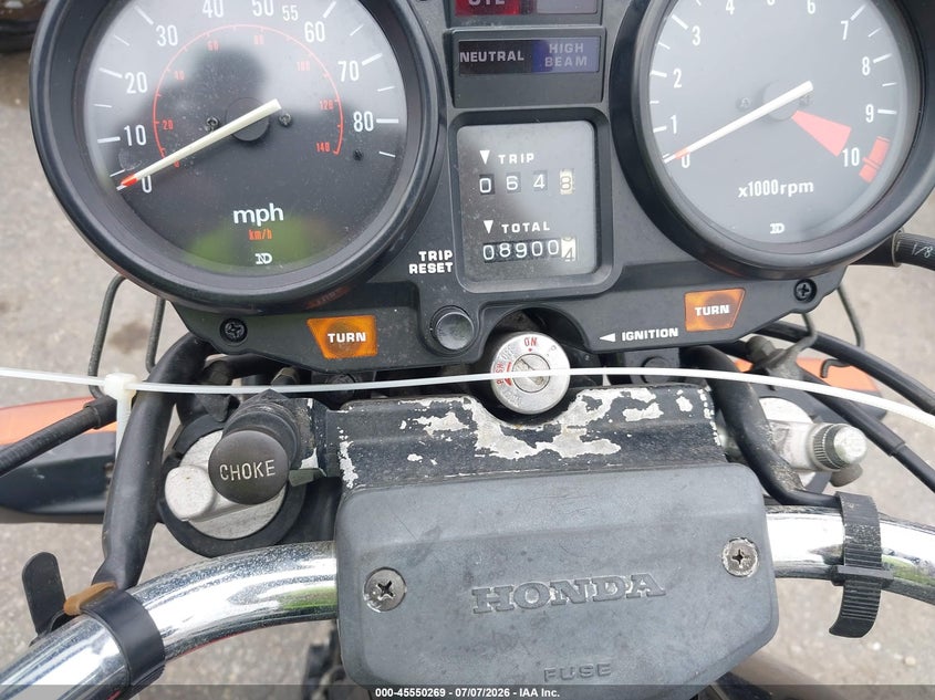 1982 Honda Cb750 VIN JH2RC0403CM301598 IAAI salvage auction — NORMAL WEAR, Clear (New York), sold $275 on 2026-07-21 (photo 7)
