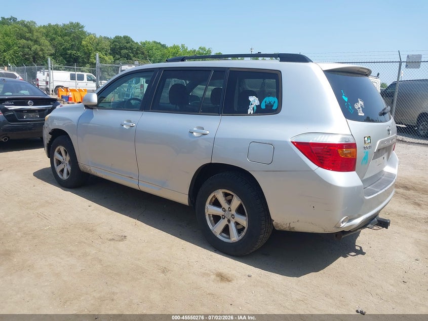 2008 Toyota Highlander VIN JTEES41A082104451 IAAI salvage auction — NORMAL WEAR, Clear (Maryland), sold $1,200 on 2026-07-14 (photo 3)