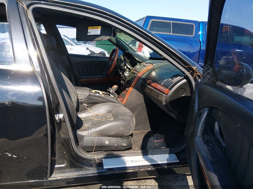 2008 Maserati Quattroporte VIN ZAMFE39A380038354 IAAI salvage auction — FRONT END, Clear (South Carolina), sold $450 on 2026-08-05 (photo 5)