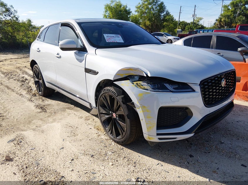 2021 Jaguar F-pace VIN SADCT2FU5MA666401 IAAI salvage auction — FRONT END, Rebuildable (Florida), sold $15,800 on 2026-07-18 (photo 1)