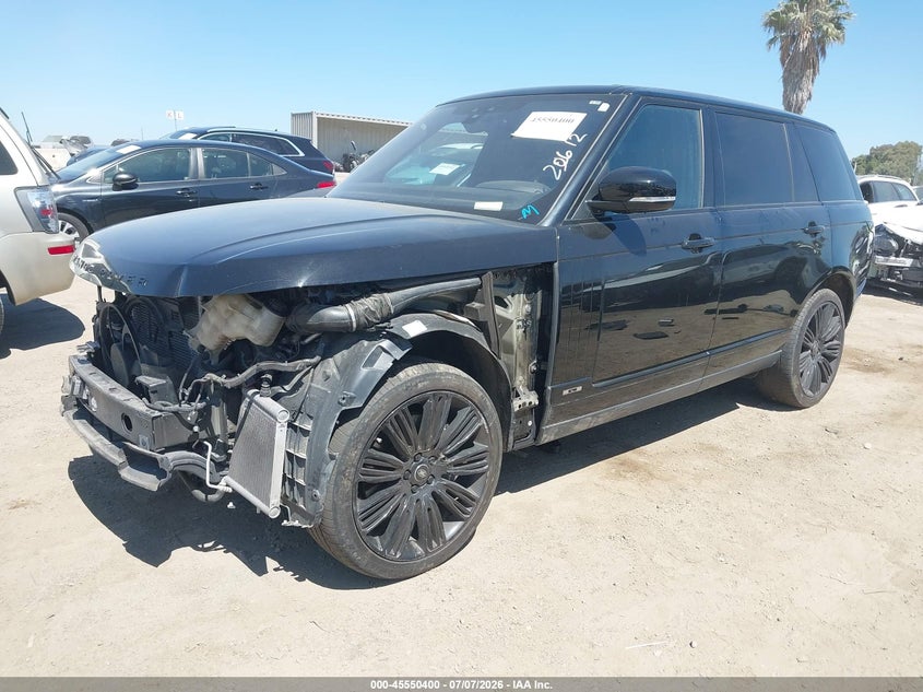 2019 Land rover RANGE ROVER VIN SALGS5RE5KA521631 IAAI salvage auction — FRONT END, Clear (California), sold $10,300 on 2026-07-29 (photo 2)