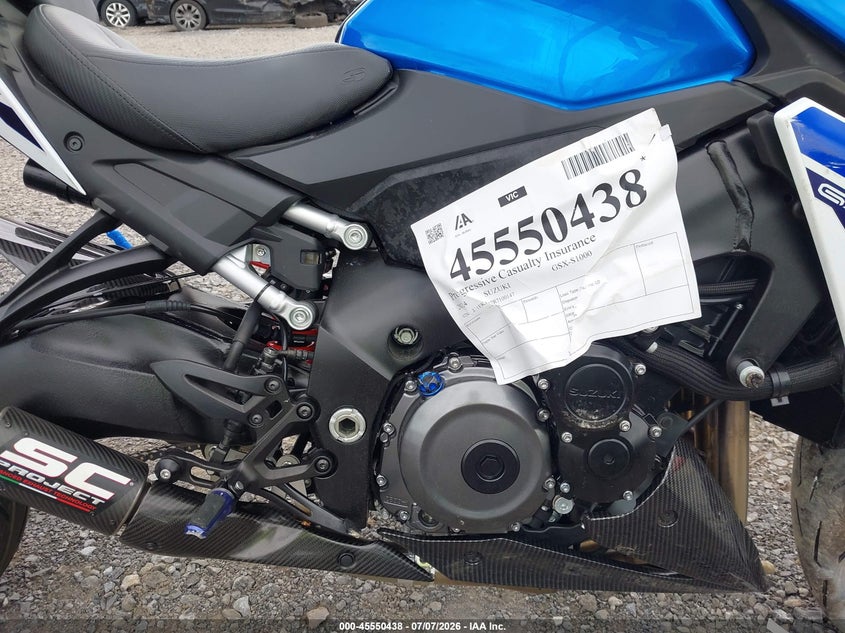 2024 Suzuki Gsx-s VIN JS1EK11B7R7100147 IAAI salvage auction — FRONT END, Mv-907A (New York), sold $825 on 2026-07-28 (photo 8)