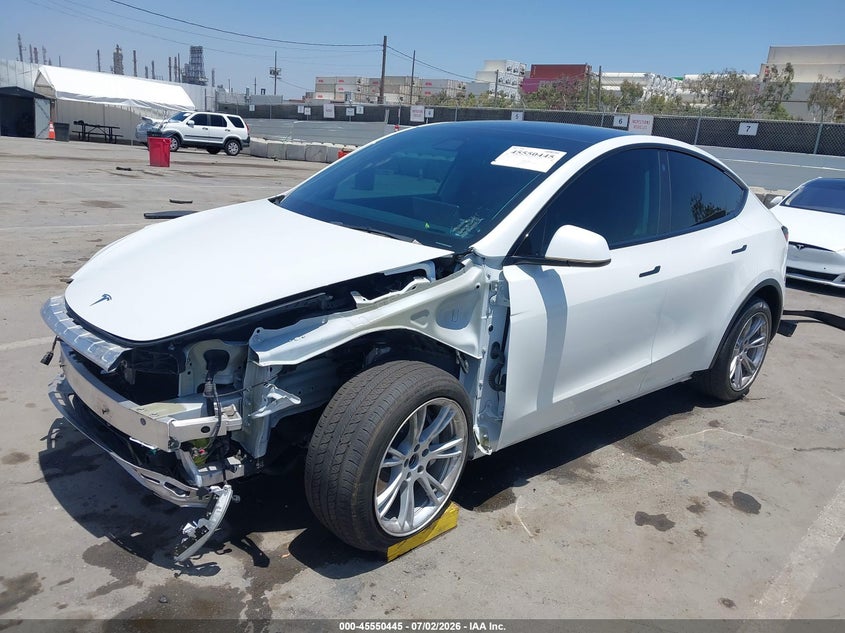 2021 Tesla Model y VIN 5YJYGAEE9MF259165 IAAI salvage auction — FRONT END, Salvage Title, sold $8,800 on 2026-07-17 (photo 2)