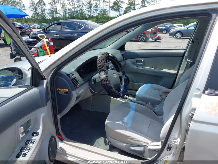 2009 Kia Spectra VIN KNAFE221495602197 IAAI salvage auction — RIGHT SIDE, Rebuildable (Florida), sold $300 on 2026-07-28 (photo 5)
