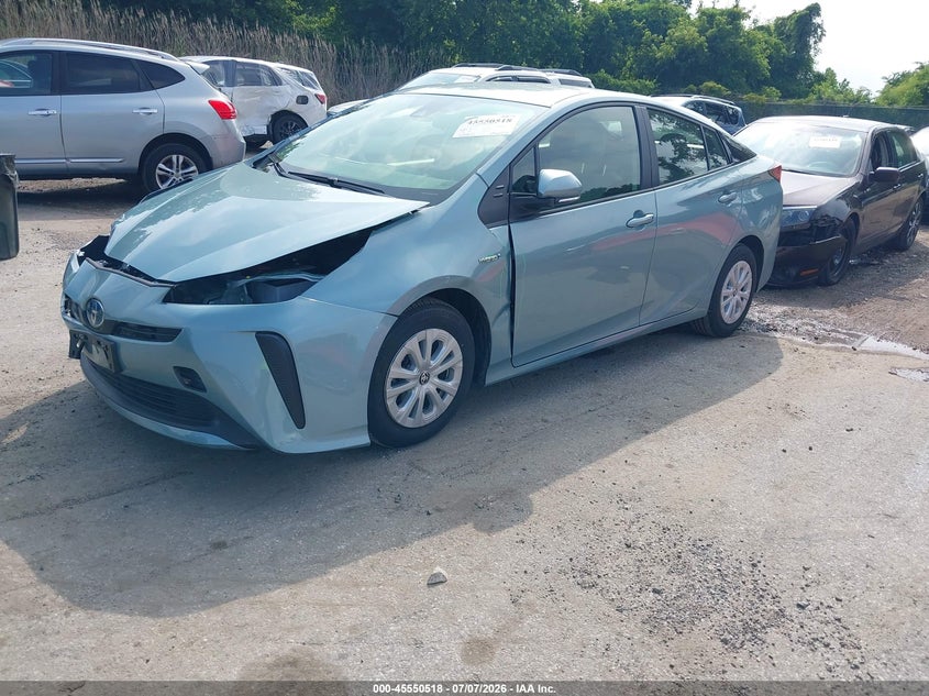 2022 Toyota Prius VIN JTDKAMFU6N3189671 IAAI salvage auction — FRONT END, Salvage - Greater Than 75% (Maryland), sold $5,800 on 2026-07-30 (photo 2)