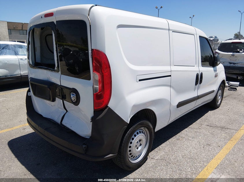 2016 Ram Promaster city VIN ZFBERFATXG6B73982 IAAI salvage auction — REAR END, Salvage Title, sold $1,550 on 2026-07-28 (photo 4)