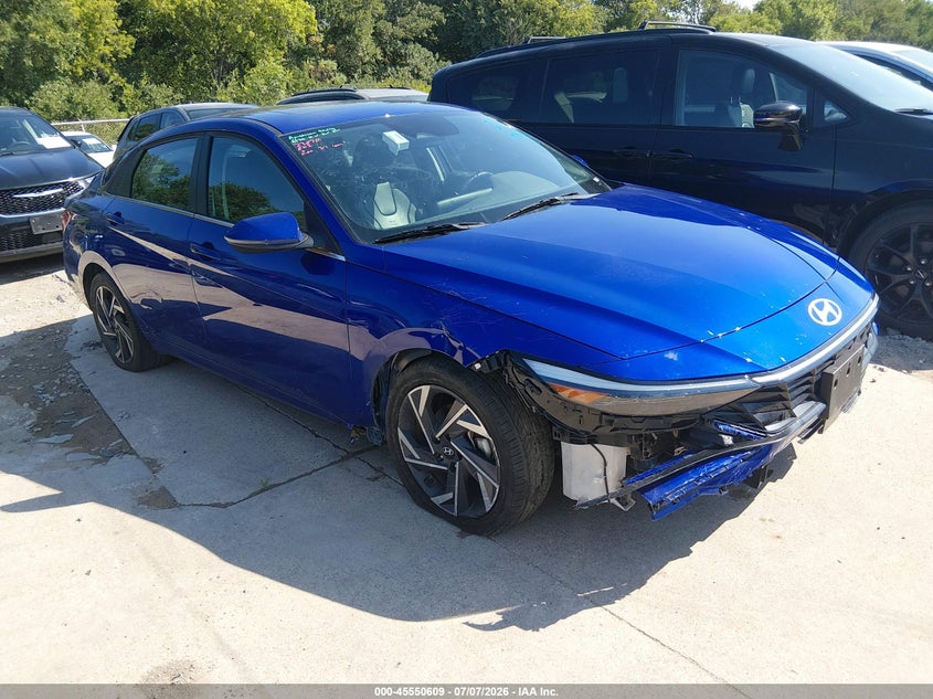 2025 Hyundai Elantra VIN KMHLP4DG1SU032485 IAAI salvage auction — RIGHT FRONT, Enterprise Vehicles Clear Only (Connecticut), sold $16,550 on 2026-07-13 (photo 1)