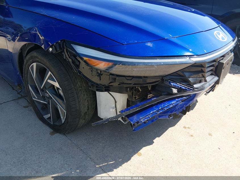 2025 Hyundai Elantra VIN KMHLP4DG1SU032485 IAAI salvage auction — RIGHT FRONT, Enterprise Vehicles Clear Only (Connecticut), sold $16,550 on 2026-07-13 (photo 6)
