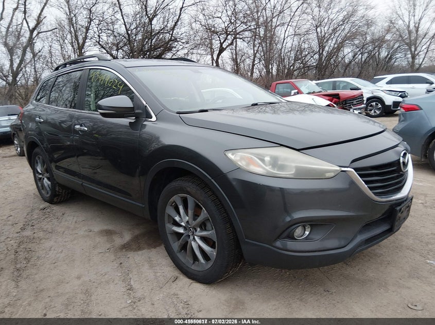 2015 Mazda Cx-9 VIN JM3TB2DV3F0450721 IAAI salvage auction — FRONT END, Clear (Indiana), sold $1,800 on 2026-07-22 (photo 1)