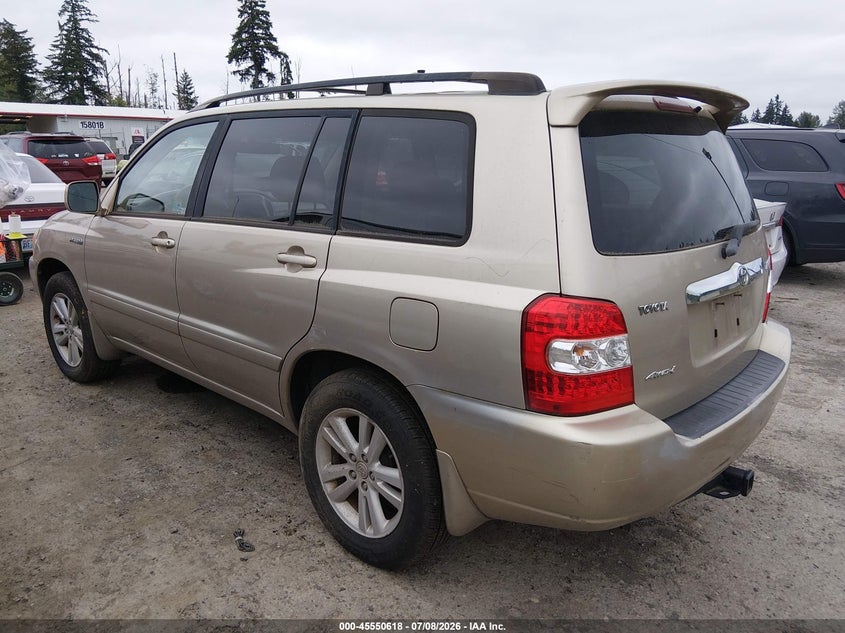 2007 Toyota Highlander hybrid VIN JTEEW21A270044708 IAAI salvage auction — NORMAL WEAR, Clear (Washington), sold $800 on 2026-07-15 (photo 3)