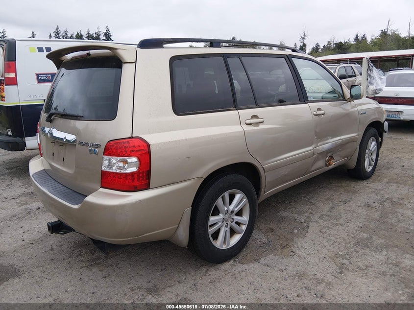 2007 Toyota Highlander hybrid VIN JTEEW21A270044708 IAAI salvage auction — NORMAL WEAR, Clear (Washington), sold $800 on 2026-07-15 (photo 4)