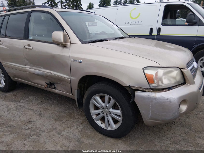 2007 Toyota Highlander hybrid VIN JTEEW21A270044708 IAAI salvage auction — NORMAL WEAR, Clear (Washington), sold $800 on 2026-07-15 (photo 6)