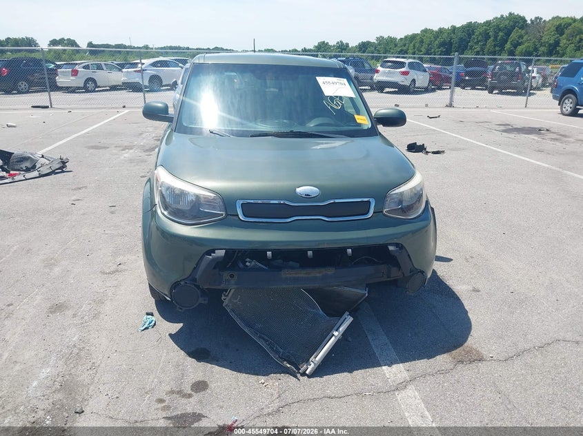 2014 Kia Soul VIN KNDJN2A22E7049975 IAAI salvage auction — ENGINE DAMAGE, Salvage (Indiana), sold $350 on 2026-07-31 (photo 6)