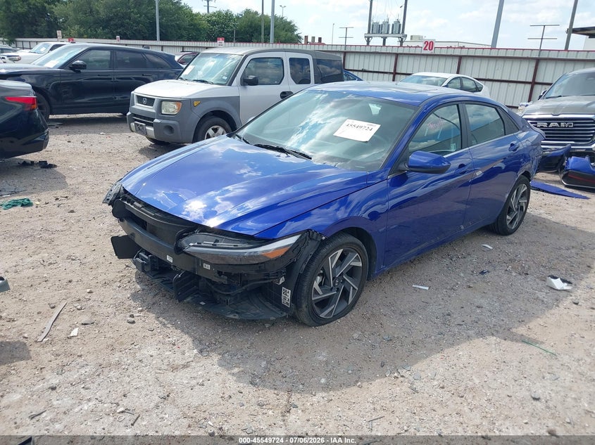 2025 Hyundai Elantra VIN KMHLS4DG4SU920954 IAAI salvage auction — FRONT & REAR, Salvage Title, sold $11,350 on 2026-07-09 (photo 2)