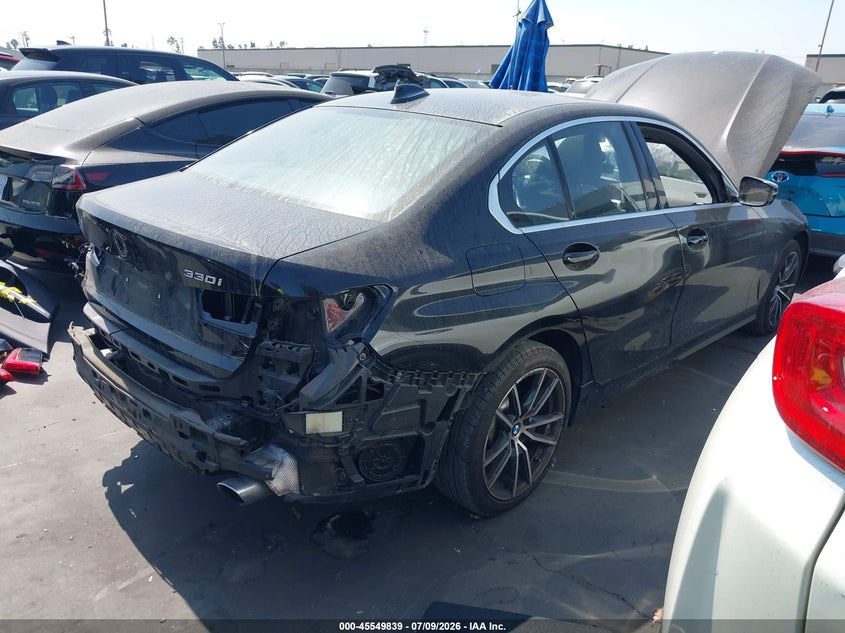 2019 BMW 3er VIN WBA5R1C5XKAJ99755 IAAI salvage auction — REAR END, Salvage Certificate (California), sold $9,500 on 2026-07-22 (photo 4)
