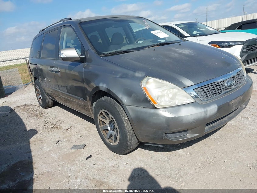 2011 Kia SEDONA VIN KNDMG4C75B6389165 IAAI salvage auction — LEFT & RIGHT, Original (Texas), sold $975 on 2026-07-29 (photo 1)