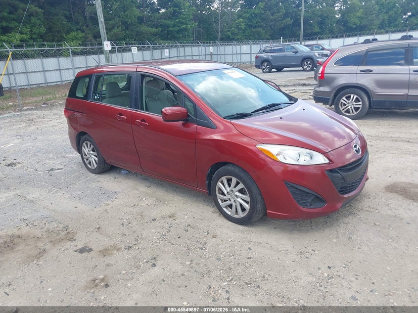 2012 Mazda 5 VIN JM1CW2BL1C0105309 IAAI salvage auction — NORMAL WEAR, Clear (Georgia), sold $1,450 on 2026-07-16 (photo 1)