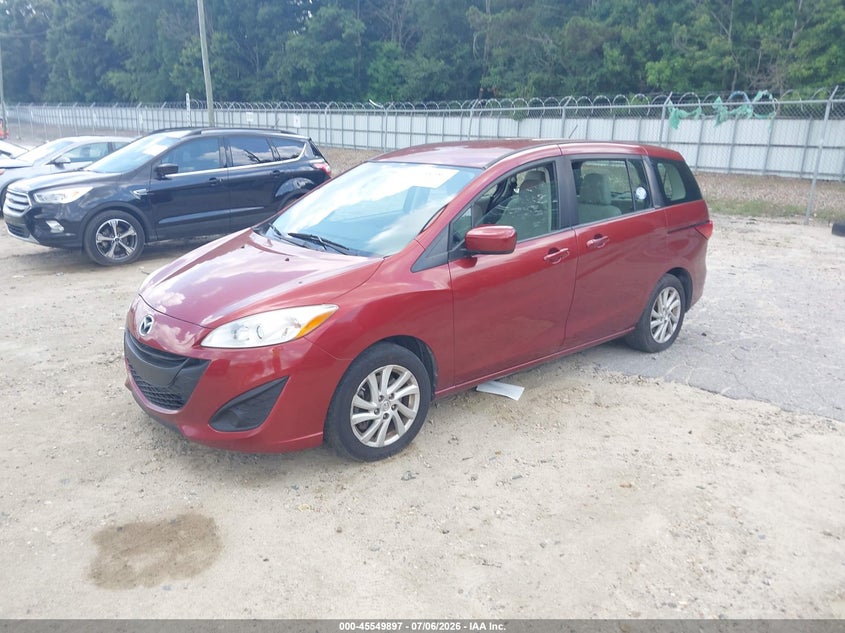 2012 Mazda 5 VIN JM1CW2BL1C0105309 IAAI salvage auction — NORMAL WEAR, Clear (Georgia), sold $1,450 on 2026-07-16 (photo 2)