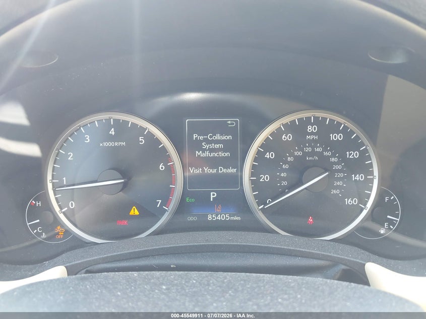 2019 Lexus Nx VIN JTJBARBZ8K2197588 IAAI salvage auction — FRONT & REAR, Salvage Title, sold $5,500 on 2026-07-31 (photo 7)