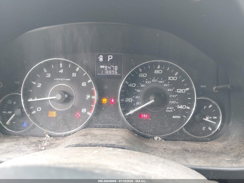2011 Subaru Outback VIN 4S4BRBCC7B3368818 IAAI salvage auction — FRONT & REAR, Salvage (Pennsylvania), sold $625 on 2026-07-18 (photo 7)
